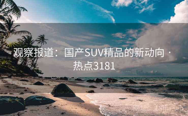 观察报道：国产SUV精品的新动向 · 热点3181